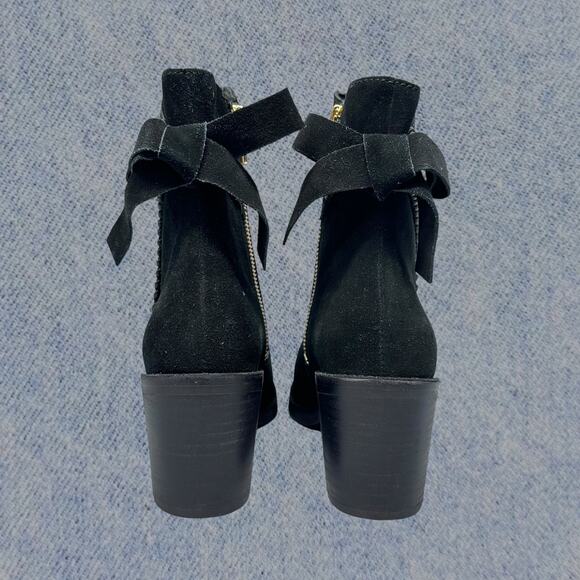 UGG Women's Fraise Whipstitch Suede Ankle Boots in Black, Size 6.5 - Picture 3 of 6